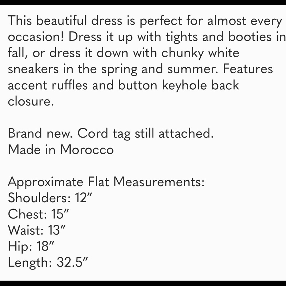 [Donated] Sleeveless 100% Cotton Ruffled Dress - Picture 5 of 5